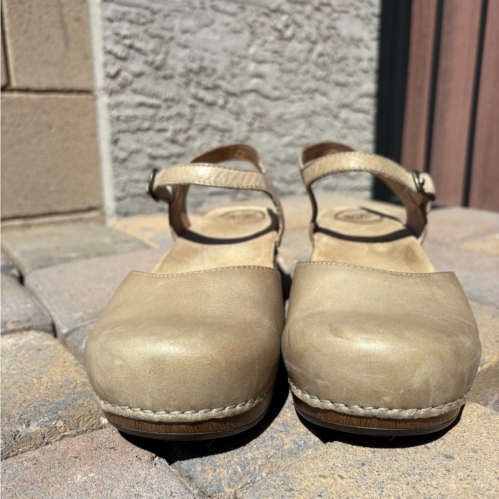 Dansko Tan Leather Mules - Picture 5 of 16